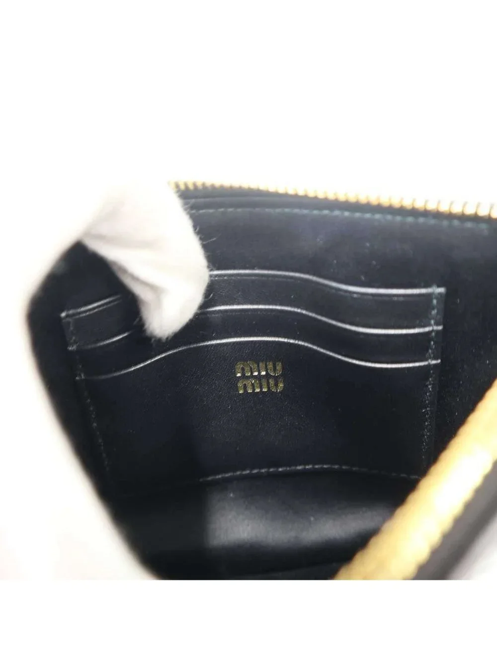 Miu Miu Matelasse Mini Handbag Pouch Black